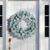 Fleurs décoratives couronnes de Noël pour porte d'entrée artificielle blanche enneigée en neige intérieure de décoration de fêne de fête de porche