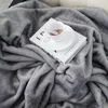 Blankets Winter Autumn Fluffy Throw Blanket Pure Grey Bedspread Cream Faux Fur Sofa Office Comfortable