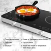 Pans Burner cottura a doppia induzione 1800w 2 Cooker 10 Temperatura 9 Impostazioni di alimentazione Coun elettrico portatile