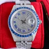 Diamond Watch Mens Automatic Mechanical 2824 Uhren Sapphire 41 mm Full Diamond Stahlarmband Lady Armbandwatch Montre de Luxe