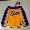 Män Throwback Basketball Shorts Pocket Blue Black Red Yellow Purple White Gold 2024-8