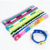 Bangle Wholesale 500pcs 18CM Wristbands Silicone Bracelets Fit Croc Shoe Charms Kids Gifts For Girls Boys