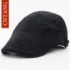 Stingy Brim Hats Cntang 6-Color Classic Solid Casual Basker Fashion Retro Cotton Visor Caps Herren Flat Hat Brand Summer Q240403