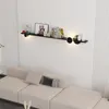 Wall Lamp Creative Long With Plug Modern LED Lights Living Study Dining Office Room Bedroom Bedside Flats Lamps Indoor Lighting