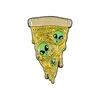 Alien pizza niestandardowe szpilki zabawne design emalia metalowe broszki odznaki dżinsowe ubrania akcesoria kobiety