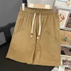 Shorts maschile 2024 pantaloncini primaverili/estivi da uomo dritti a sciolto comodo da uomo alla moda sport sport al piacere gamba larga gamba a mezze pantaloni j240407