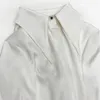 Стильные элегантные поворотные воротнички белые сатиновые рубашки с длинным рукавом модные женщины винтажная блузка офисная леди Tops Blusas 16946 240326