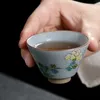Koppar tefat 60 ml liten te skål kinesisk ru uug