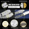 Luxury Rappers 25mm Heavy Iced Out Chain Emerald Cut Moissanite White Gold Plated Cuban Link Chain Mens Hip Hop Miami Chain