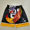 Män Throwback Basketball Shorts Pocket Blue Black Red Yellow Purple White Gold 2024-40