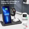 Écran 3 en 1 Chargers sans fil pour iPhone 14 13 12 11 XS XR x 8 Station de quai de chargement rapide pour Pro Apple Watch 7 Charger