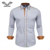 Mens Long Sleeve Shirt Klä upp professionell vit Slim Fit Solid Color Men Business 240322