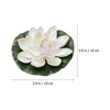 Fleurs décoratives 8 pcs artificiels lotus étang décoration lis liles domestiques étangs flottants plantes lis pads eva simulation