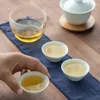 Teaware Sets Yingqing Leisure Quick Cup One Cover Bowl Three Tea Cups Travel Set Small Portable Bag Storage Camping Maker