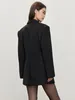 Frauenanzüge BZVW französischer Retro -Bund Blazer Kleider für Frauen 2024 Spring Trend vielseitig ein Knopf Hourglas Blazerjacke