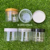 Bouteilles de rangement 50g 100g 120g 150g Jar en plastique avec couvercles vis en étain transparent maquillage de maquillage