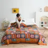 Blankets All-cotton Air Conditioning Towel Blanket Summer Cooling Quilt Ethnic Style Bedspread On The Bed Sofa Cover Camping Supplies
