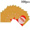 Wrap Prezent 100pcs Torby Xmas Santa Snowman Wzór drukowania wiolonczelistka Partia celofanowa zaopatruje dzieci przysługę dzieciom