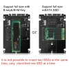 ADAPTER ZEXMTE NGFF MSATA till SATA 3.0 Adapter M.2 USB 3.0 till 2,5 SATA hårddisk 2in1 Converter Reader SATA Card med kabel för PC -bärbar dator