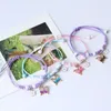 Bracelets de charme Kpop Bracelet de papillon coloré mignon pour les femmes Bell des femmes tissées à la main