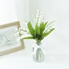 Decorative Flowers 6pcs Artificial Lily Of The Valley Flower Wedding Bridal Bouquet And Arrangement Home Garden Christmas Decoration.