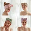Asciugamano fumetto creativo berretto da doccia bowknot tappi per il trucco per la testa che si asciugano rapidamente accessori da bagno in fibra ultrafina per donne e bambini