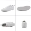 Casual Shoes Men's Spring White Thin Soled Board Lace-Up Breattable Daily Work Leather Loafers Sneakers D216