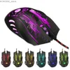 Mice Colorful LED computer gaming mouse professional ultra precision gaming mouse ergonomically designed 3200 DPI USB wired mouse Y240407