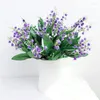 Decorative Flowers Plastic Artificial Lily Of The Valley Bouquet Wedding Floral Home Living Room Decoration Simulation Flower Fake Lilys