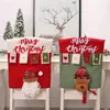 Stol täcker juldekoration älskvärt 3D-sätesöverdrag återanvändbart köksbord giftfri