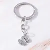 Tornari Cantani alla moda 26 Lettera inglese A-Z Keechain Crystal Rhinestone Lega Keyring Gioielli Gioielli fai-da-te Q240403