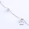 Necklaces Pekurr 925 Sterling Silver 15 Pieces 6.4mm Round White Pearl Necklace For Women Box Chain Choker Fine Jewelry Gift