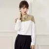 Women Shirts and Blouses Spring Female Blouse Vintage Long Sleeve Casual Basic Tops Turndown Collar OL Style 240407