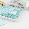 لوحات المفاتيح 126 Keys GMK Clone Keycaps Blue Iceberg Japanese Englese XDA PBT Keycaps for MX Switch Fornigized Mechanical Keyboard