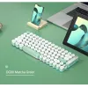 Keyboards RYRA Punk Dual Mode Recargeable Keyboard 80 Keys 2.4G Wireless Keyboard Bluetooth For IOS/window/android Office Mute Keyboard