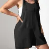 2024 Spring/Summer New Solid Color Pocket camisole Womens jumpsuit