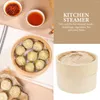 Double chaudières Dumpling Steamer Kitchen Bamboo Style chinois Practical Bun Multi-fonction Couvert Reusable Tool
