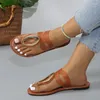 Slippers Summer 2024 Fashion Flat tongs tongs femelles Femme Femme Chaussures confortables de luxe confortable pour femmes Zapatos Mujer