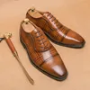 Casual Shoes High Quality British Men Dress Plus Size 38-46 Elegant Leather For Formal Social Lace Up Oxfords