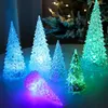 Parti Dekorasyonu Noel Ağacı Masaüstü Renkli Akrilik LED Bataryalı Tatil Evi Festival Hediyesi