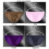 Underpants Mens Sheer Underwear Low Rise Pouch Panties Ultra Thin Breathable Briefs See-through Translucent Bikini Homme Lingeri