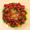 Decorative Flowers Christmas DIY Wreath Plastic Craft Green Wreaths Front Door Supplies Material Rings