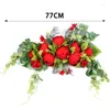 Decoratieve bloemen Rose kunstmatige bruiloft pioen krans diy voor Garland Christma party home decoratie nepbloem raam display