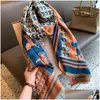 Шарф -шарф на роскошные бренды для женщин теплый кашемировый шаль