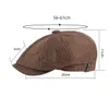 STAILY BRIM HATS LOT Style Mens Beret 2021 Printemps / Summer Leisure Street News Retro British Hat Wild Wild Octogonal Fashion Q240403