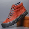 Casual schoenen heren pluche katoen warme laarzen herfst/winter mannen kort in comfortabele high top sneakers Men#21344