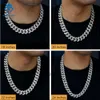 18 mm Iced Out Miami Hip Hop Men Cuban Chain Diamond VVS Moissanite Gold PLated Link