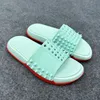 Red Men Slippers Bottoms Man Classic Spike Flat Spikes Slide Designer Sandalen Dikke rubber zool Slipperbuds Slides Platform Mules Zomer Casual Fashion Shoes