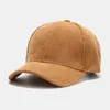 Ball Caps Spring and Autumn Corduroy Womens Baseball Hat Unisex Retro Solid Buckle Hip Hop Hat Winter Adjustable Outdoor Sports Hat Q240403