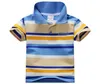 ファッション新しい夏の赤ちゃんの子供の男の子縞模様のTシャツのトップスティーポロシャツ17年6987181